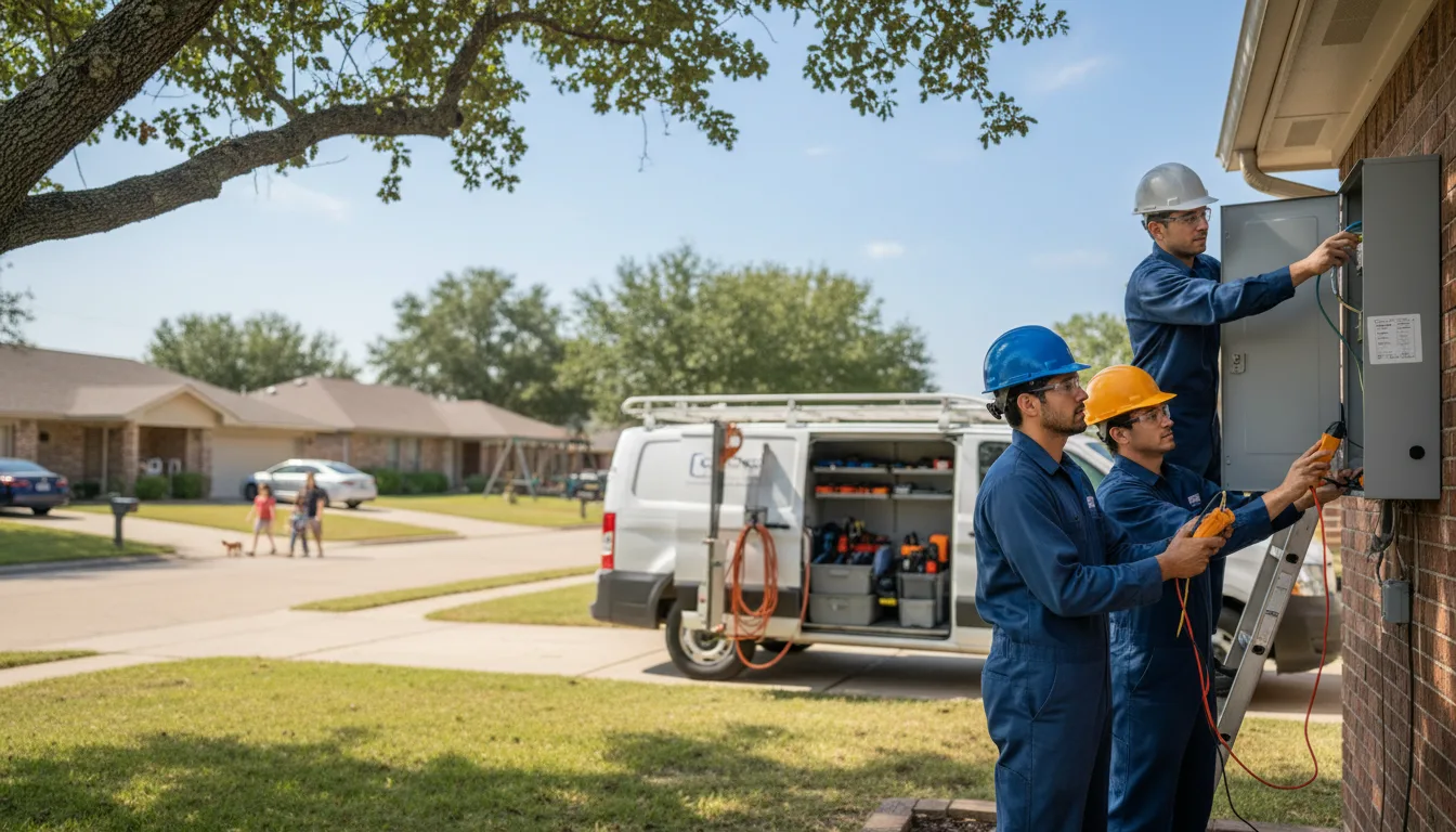 Certified electrician providing emergency electrical services in Spurger, TX